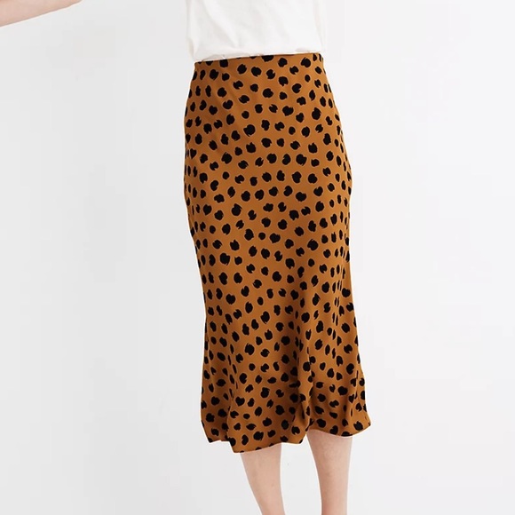 Madewell Dresses & Skirts - Madewell Slip Skirt Painted Dots Print Midi